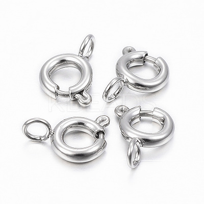 Tarnish Resistant 304 Stainless Steel Smooth Surface Spring Ring Clasps LS-X-STAS-H396-B-02P-1