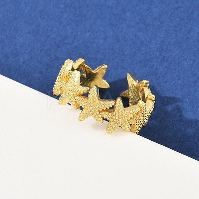 Brass Adjustable Cuff Rings for Women RJEW-H256-16G-1