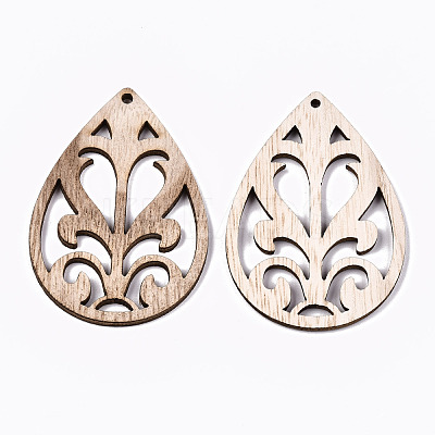 Unfinished Hollow Wood Big Pendants WOOD-N006-115-1