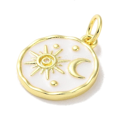 Rack Plated Brass Enamel Pendants X-KK-Z039-02D-1