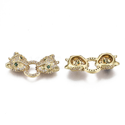 Brass Micro Pave Cubic Zirconia Links Connectors ZIRC-N039-076-NF-1
