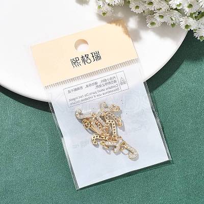 SHEGRACE Brass Micro Pave Clear Cubic Zirconia Pendants XGRQ29863-394G-J-1