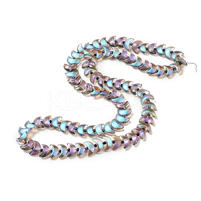 Transparent Electroplate Glass Beads Strands EGLA-E030-01O-01-1