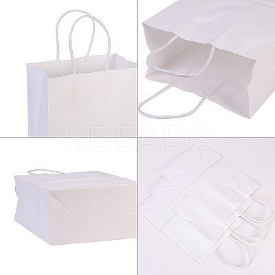 Pure Color Kraft Paper Bags AJEW-CJ0001-09A-1