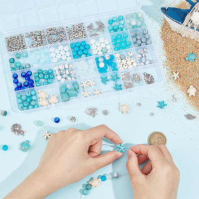 DIY Ocean Theme Jewelry Making Kit DGLA-PH0001-15-1