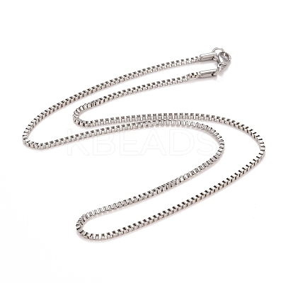 Tarnish Resistant Men's Box Chain Necklaces 304 Stainless Steel Necklaces NJEW-507L-4-1