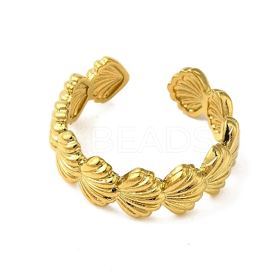Ocean Beach Series 304 Stainless Steel Cuff Ring RJEW-Q820-02E-1
