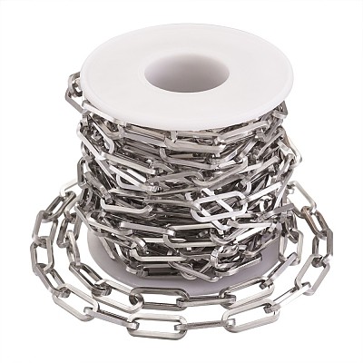 Tarnish Resistant 304 Stainless Steel Paperclip Chains STAS-R100-38-1