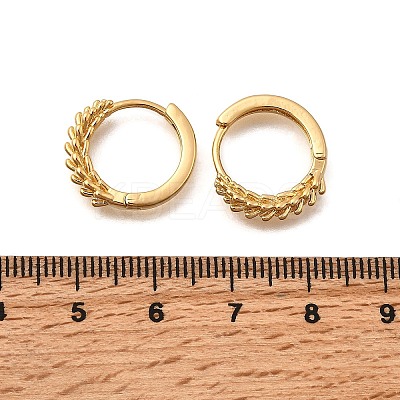 Ring Brass Hoop Earrings EJEW-B148-03G-1
