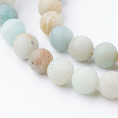 Natural Flower Amazonite Bead Strands G-G735-61F-10mm-1