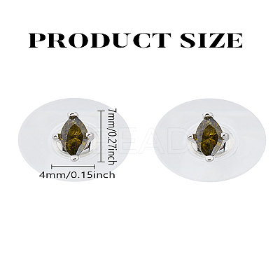 1 Pair Brass Micro Pave Cubic Zirconia Stud Earrings EJEW-LP0004-76-1