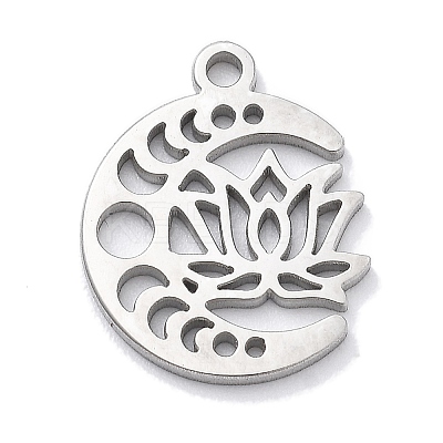 Anti-Tarnish 304 Stainless Steel Pendants STAS-R003-03P-01-1