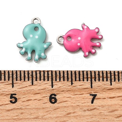 304 Stainless Steel Enamel Charms LS-STAS-Q363-14H-P-1