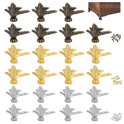24Pcs 3 Colors Alloy Corner Protectors FIND-PH0027-38-1