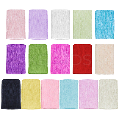 16Pcs 16 Colors DIY Rose Flower Crepe Paper DIY-FH0010-04-1