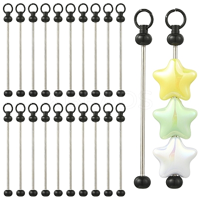 20Pcs Iron Beadable Keychain Bar for Jewelry Making DIY Crafts IFIN-YW0003-98A-1