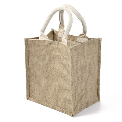 Jute Tote Bags Soft Cotton Handles Laminated Interior ABAG-F003-05-1