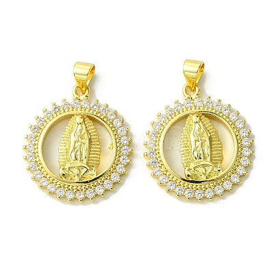 Brass Micro Pave Cubic Zirconia Pendants KK-H472-53E-G-1