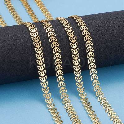 Brass Handmade Cobs Chains X-CHC-G006-14G-1