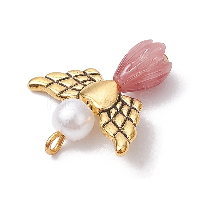 Resin Imitation Pearl Pendants PALLOY-JF02565-06-1