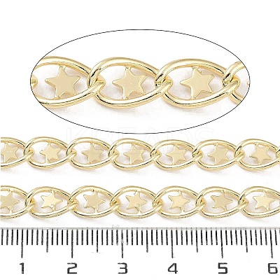 Rack Plating Brass Curb Chains CHC-F018-08G-01-1