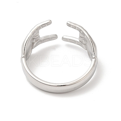 Non-Tarnish 304 Stainless Steel Hands Open Cuff Rings for Women RJEW-L107-002P-1