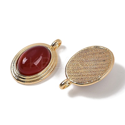 Natural Carnelian(Dyed & Heated) Pendants KK-P283-54G-01-1