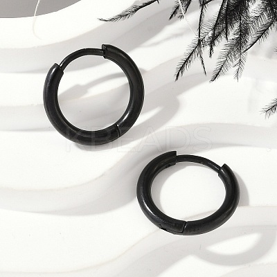 202 Stainless Steel Huggie Hoop Earrings EJEW-F111A-13mm-EB-1