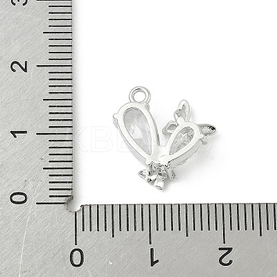 Brass Micro Pave Cubic Zirconia Pendants KK-M326-17-P01-1