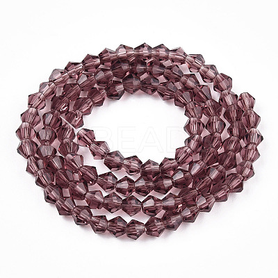 Bicone Glass Beads Strands X-EGLA-P016-4mm-03-1
