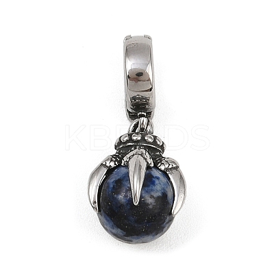 Dragon Claw 316 Surgical Stainless Steel & Round Natural Lapis Lazuli Pendant Decoration STAS-Z165-01AS-02-1