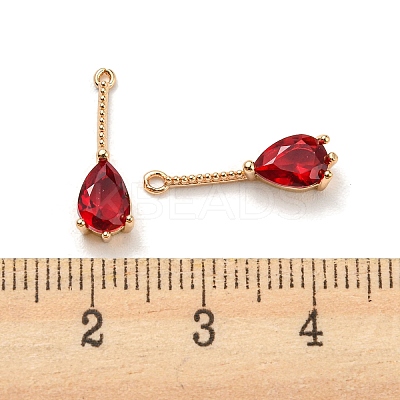 Brass with Cubic Zirconia Pendants KK-Z035-01C-1