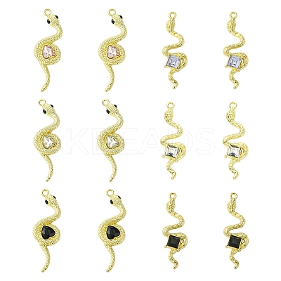 12Pcs 2 Styles Rack Plating Alloy Pendants FIND-FS0003-69-1