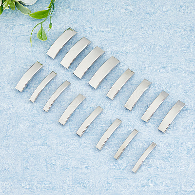 16pcs 8 styles 201 Stainless Steel Slide Charms STAS-BC0003-69-1