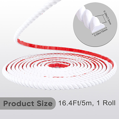 5M PVC Self-Adhesive Flexible Molding Trim AJEW-WH0016-44B-1