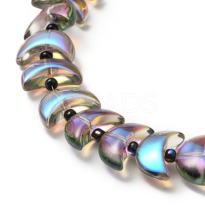 Transparent Electroplate Glass Beads Strands EGLA-E030-01O-01-1