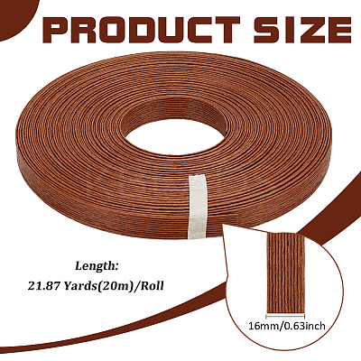 20M Handmade Woven Paper Rattan OCOR-WH0101-34C-1