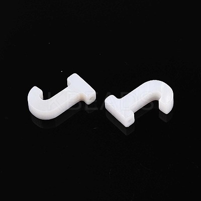 Natural Freshwater Shell Letter Charms BSHE-ZX007-02J-1