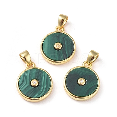 Natural Malachite Charms KK-L192-B02-1