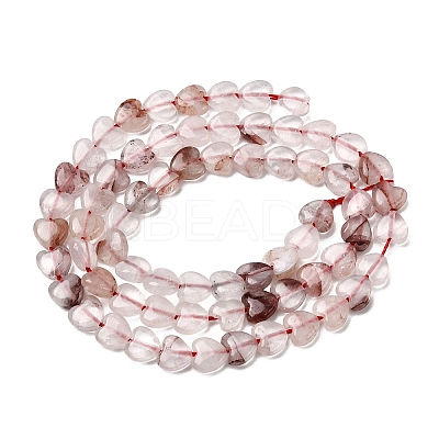 Natural Hematoid Quartz/Ferruginous Quartz Beads Strands G-P575-C21-6mm-1