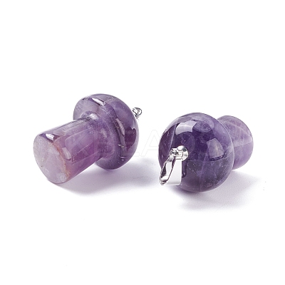 Natural Amethyst Pendants G-M380-B12-P-1