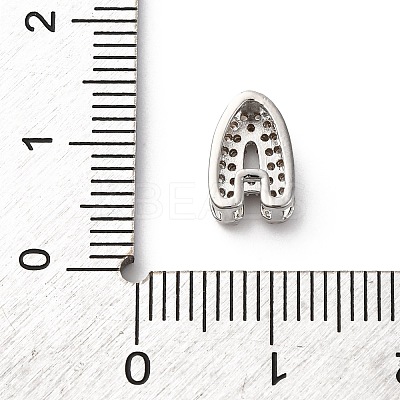 Brass Micro Pave Cubic Zirconia Beads KK-F895-19P-1