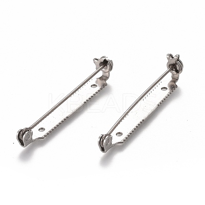 Tarnish Resistant 304 Stainless Steel Brooch Pin Back Bar Findings LS-STAS-P249-24P-1