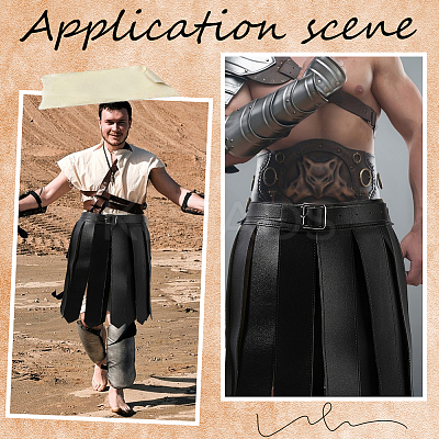 PU Leather Roman Belt Skirt AJEW-WH20033-120A-1