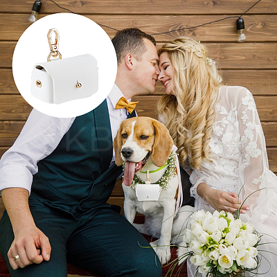 PU Imitation Leather Wedding Ring Pouch ABAG-WH0038-45C-1