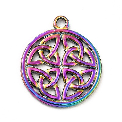 Ion Plating(IP) 201 Stainless Steel Pendants STAS-P312-12MC-1