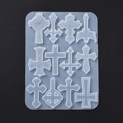 DIY Cross Pendant Silicone Molds DIY-E057-02-1