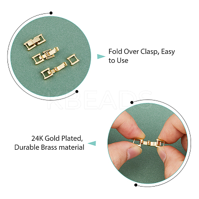 16Pcs 4 Styles Eco-Friendly Brass Watch Band Clasps KK-DC0003-97-1