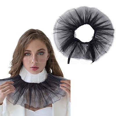 Detachable Fibre Lady's Embroidered Collars AJEW-WH0248-632B-1