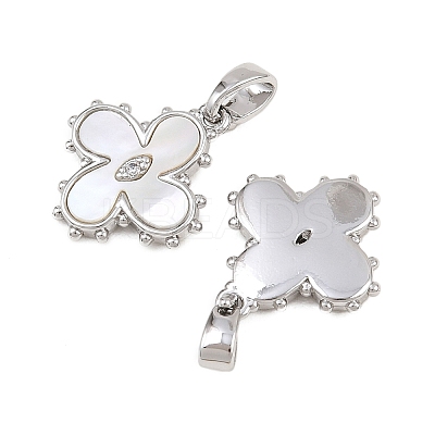 Brass Micro Pave Cubic Zirconia Pendants KK-H538-07P-1